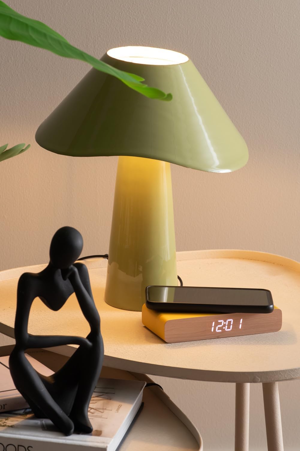 Karlsson Retro Flat LED Clock | Jungle Green