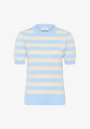 Saint Tropez Mila Block Stripe Pullover | Cerulean Beige Stripe