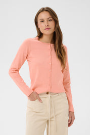 Saint Tropez Mila Round Neck Cardigan | Blooming Dahlia