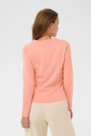 Saint Tropez Mila Round Neck Cardigan | Blooming Dahlia