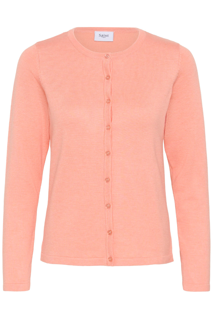 Saint Tropez Mila Round Neck Cardigan | Blooming Dahlia