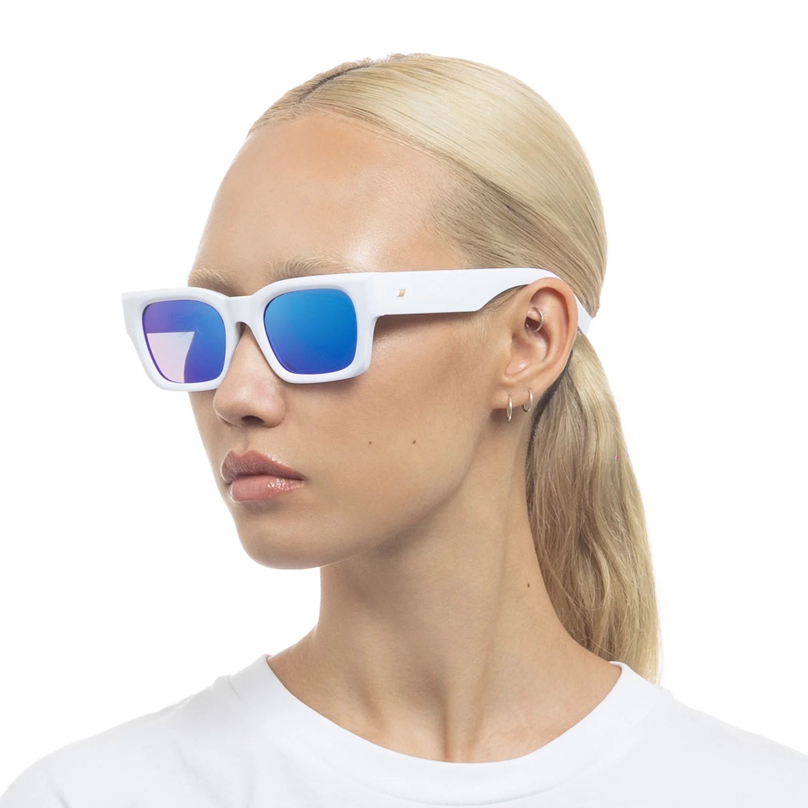 Le Specs Shmood Sunglass | White