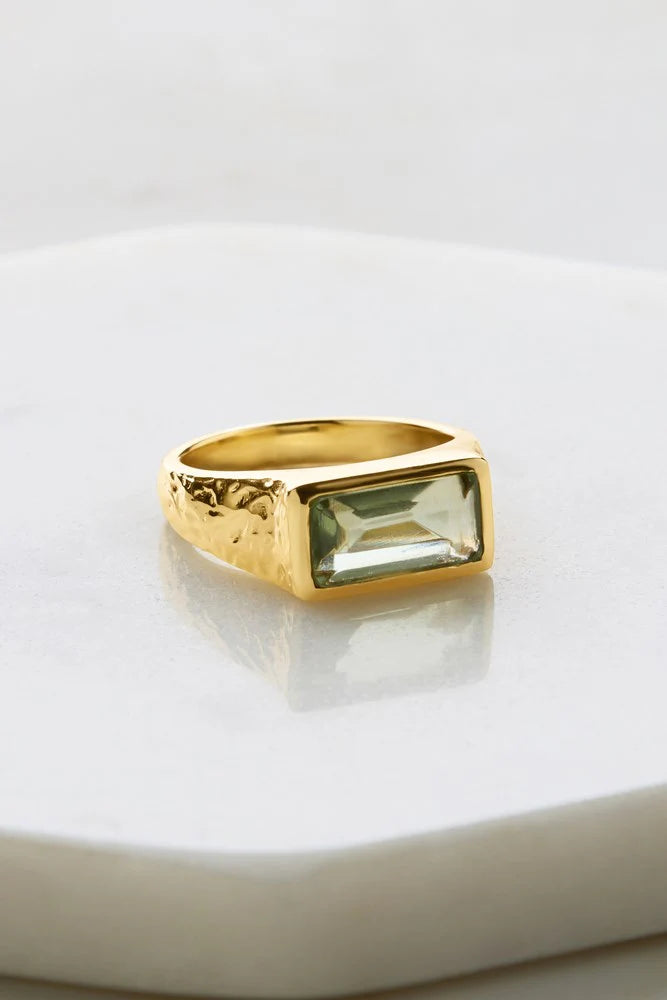 Zafino Annabelle Ring | Gold Green Amethyst