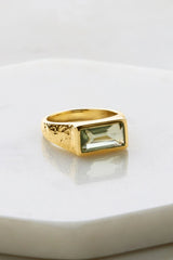 Zafino Annabelle Ring | Gold Green Amethyst