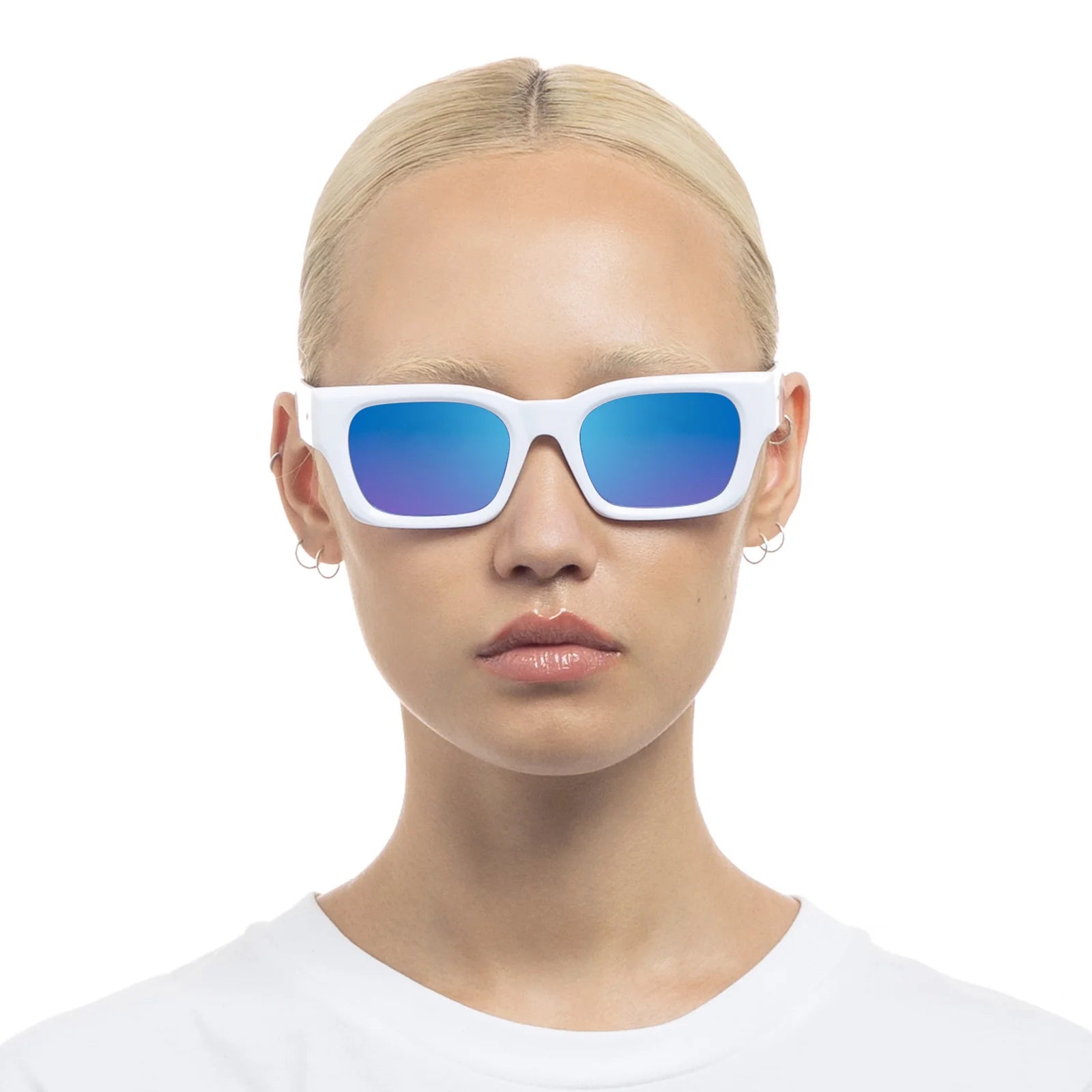 Le Specs Shmood Sunglass | White