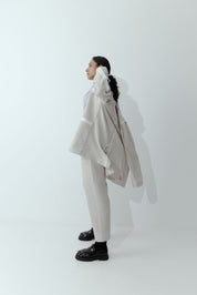 New Lands Super Pant| Natural Pinstripe