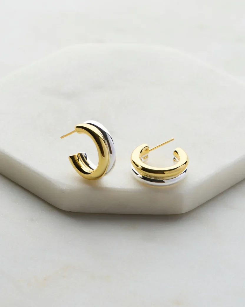 Zafino Luna Hoop | Gold Silver