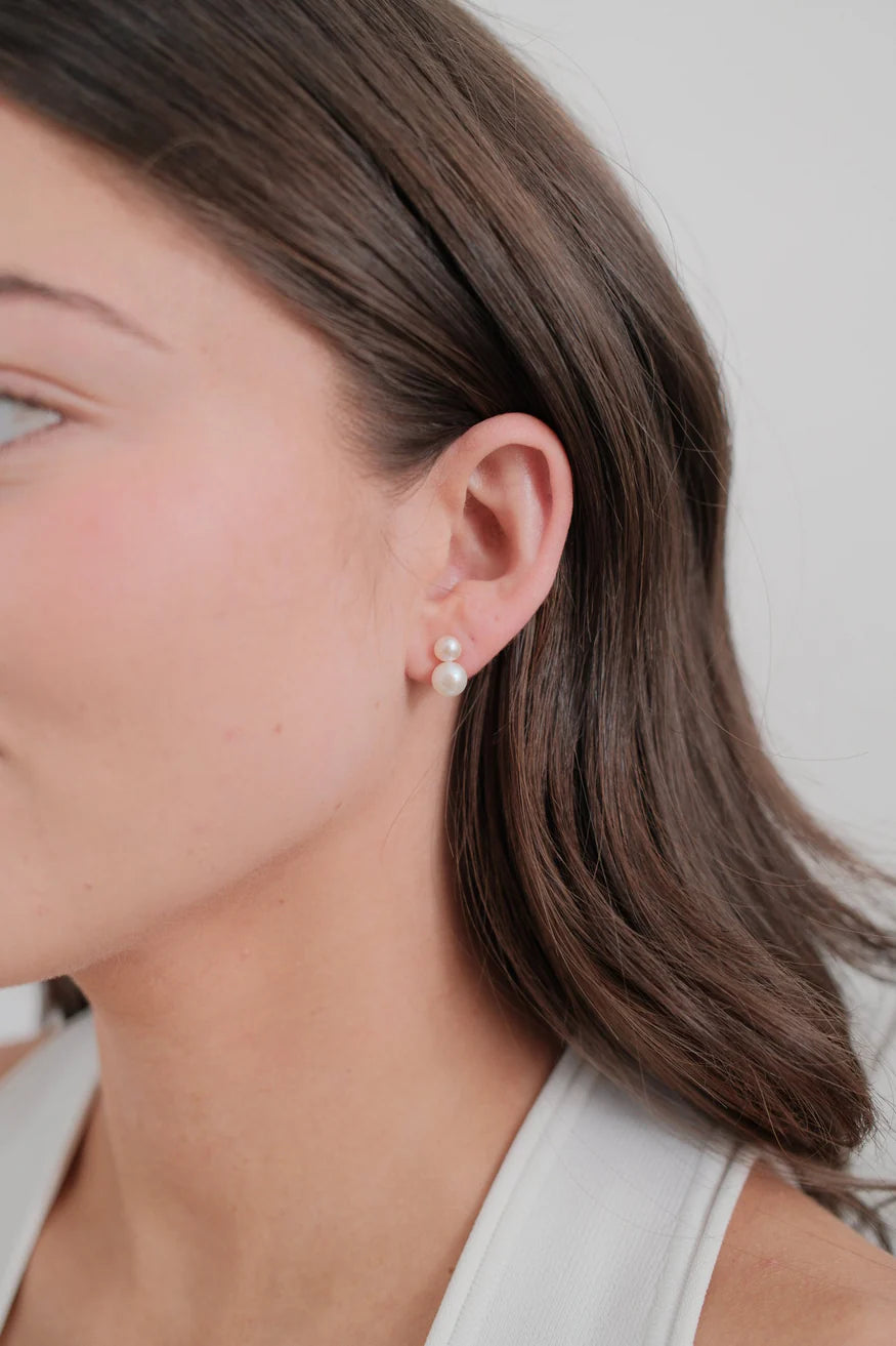 Zafino Madeline Earrings | Pearl Gold