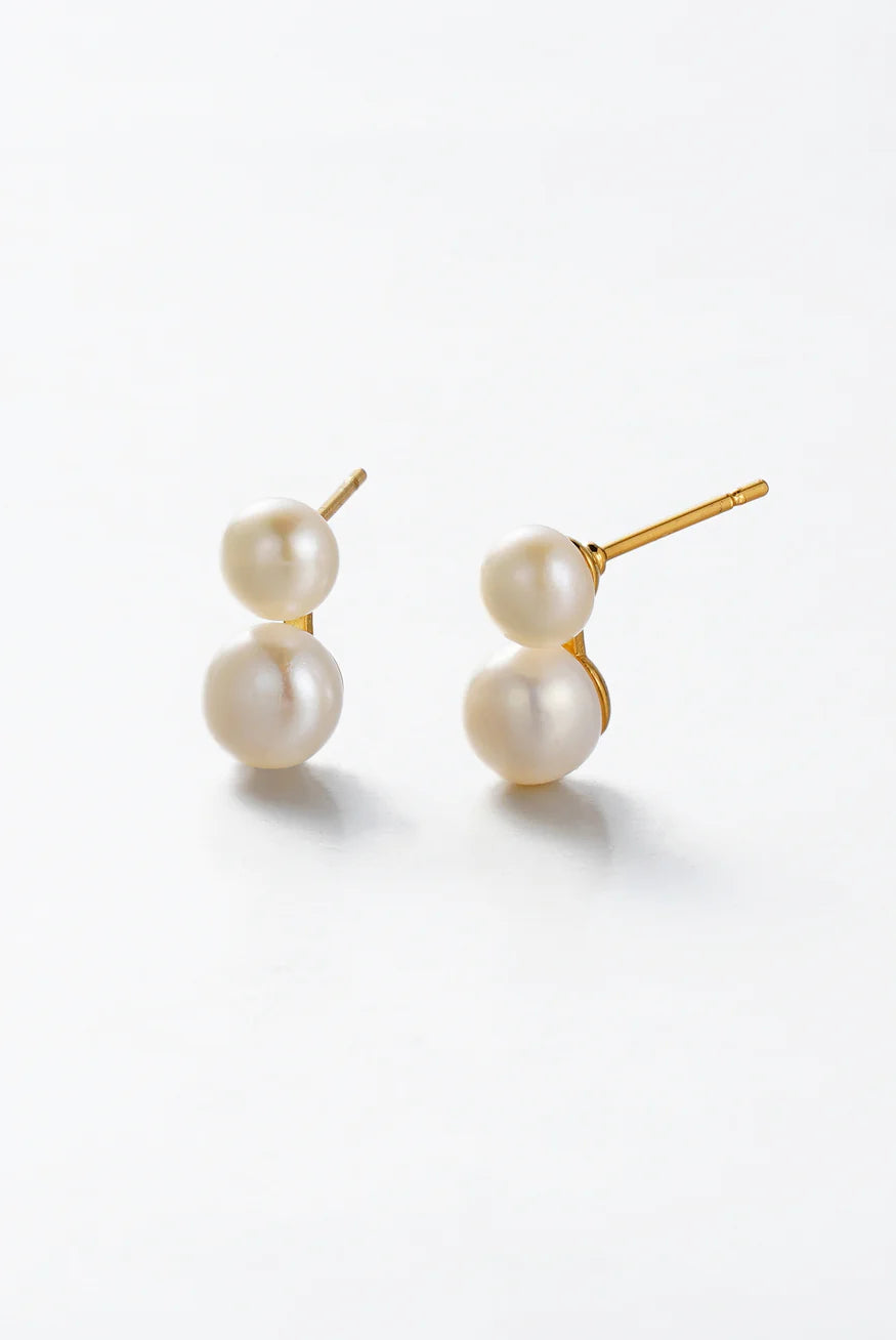 Zafino Madeline Earrings | Pearl Gold