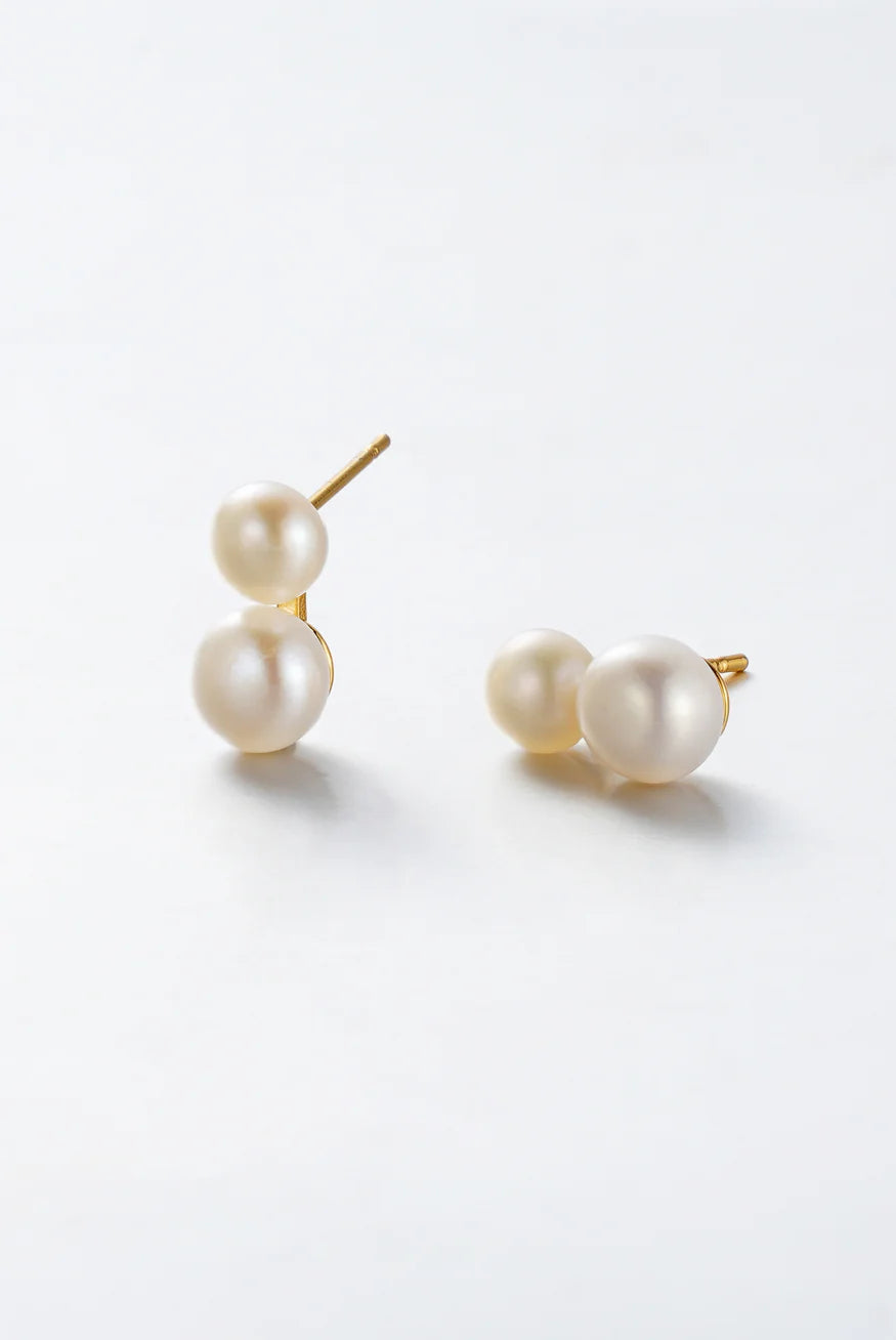 Zafino Madeline Earrings | Pearl Gold