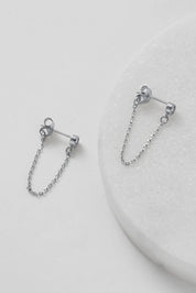 Zafino Crystal Chain Wrap Earring | Silver