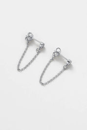 Zafino Crystal Chain Wrap Earring | Silver