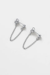 Zafino Crystal Chain Wrap Earring | Silver