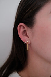 Zafino Crystal Chain Wrap Earring | Gold