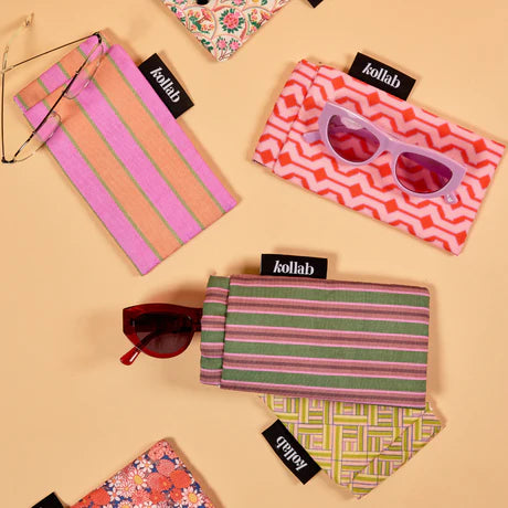 Kollab Glasses Case | Cherry Zig Zag
