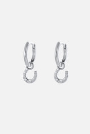 Zafino Lucky Hoop Earrings | Silver