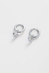 Zafino Lucky Hoop Earrings | Silver