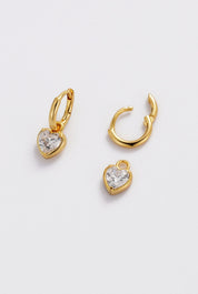 Zafino Amor Huggie Earrings | Gold