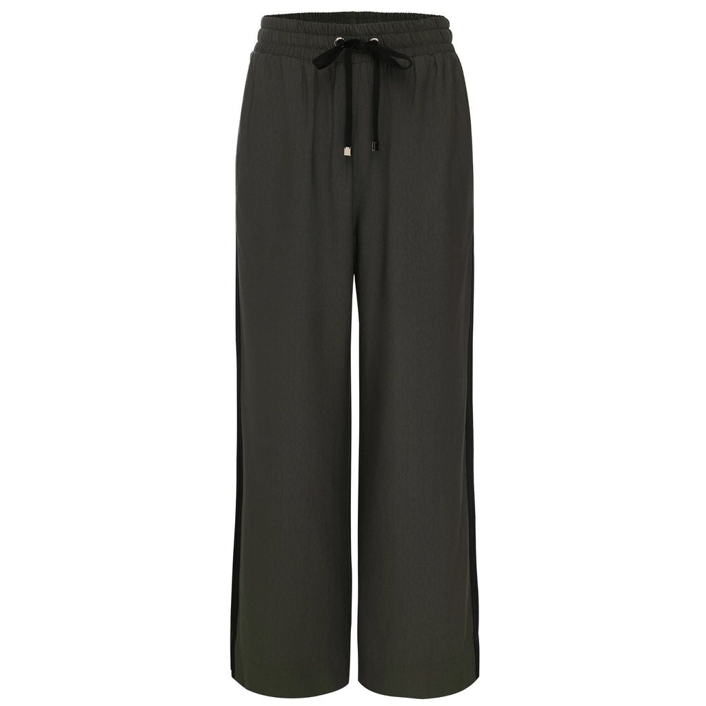 Moke Indiana Wide Leg Pant |  Dark Chocolate Black Stripe