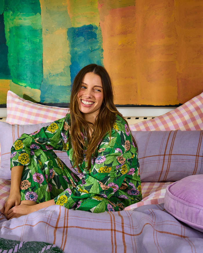 Kip & Co Hazy Days Linen Pillowcases | Pink