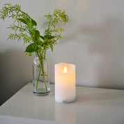 Sirius Rechargeable LED Wax Candle | White 12.5cm