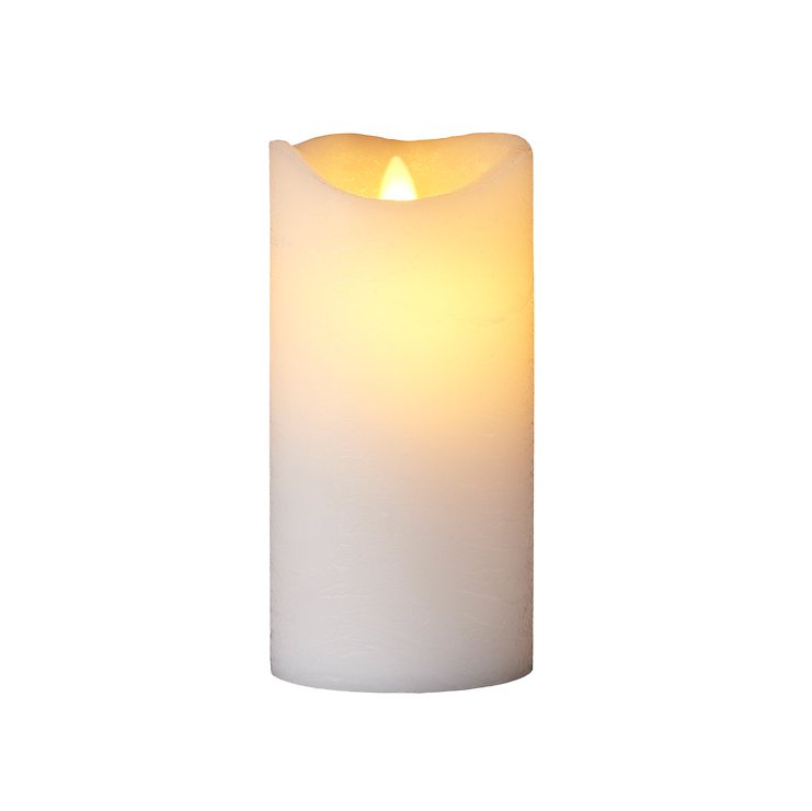 Sirius Rechargeable LED Wax Candle | White 15cm