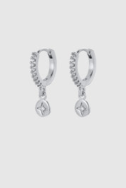 Zafino Holly Huggie Earrings | Silver