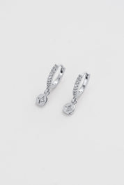 Zafino Holly Huggie Earrings | Silver
