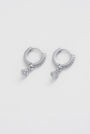 Zafino Holly Huggie Earrings | Silver