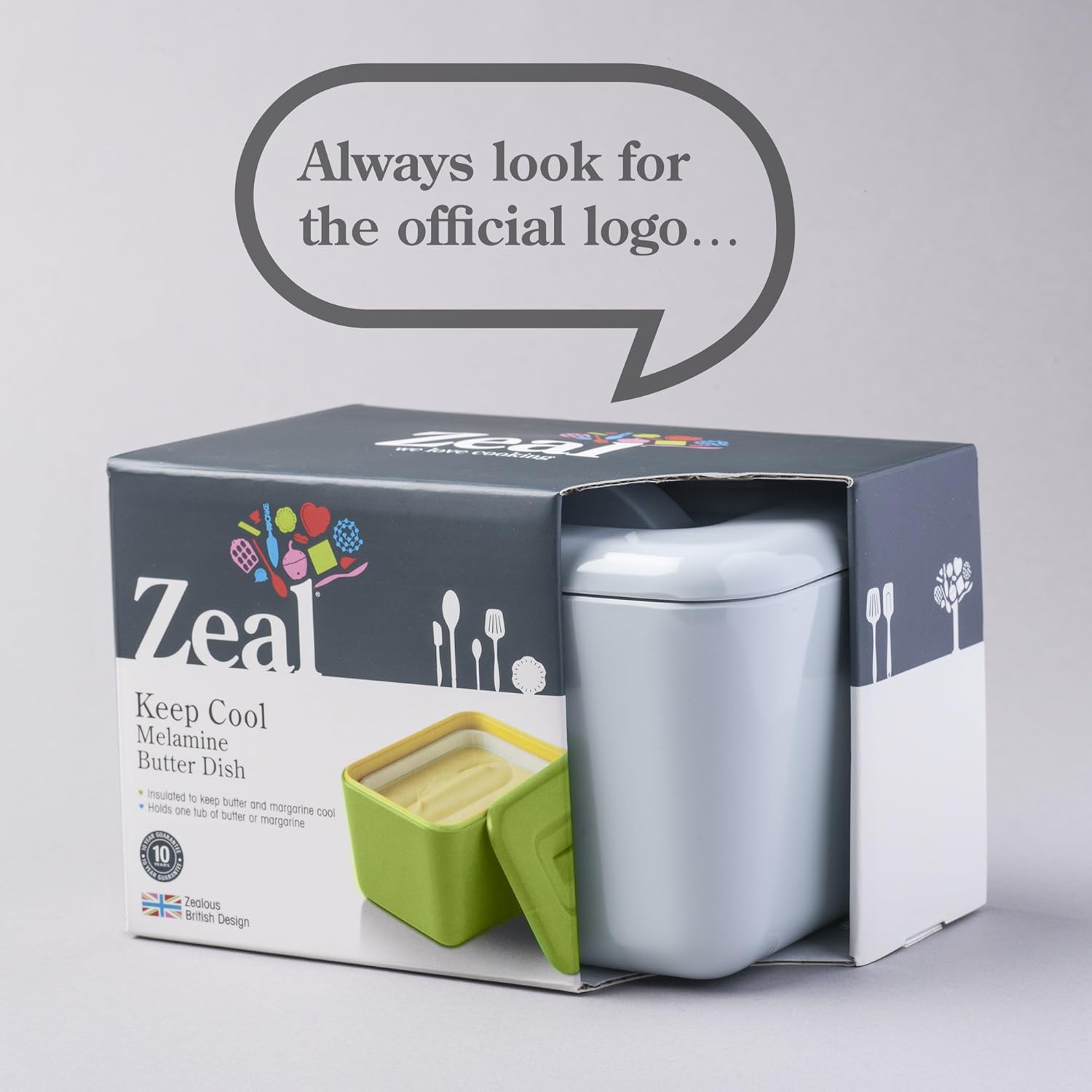 Zeal Keep Cool Melamine Butter Dish | Duck Egg