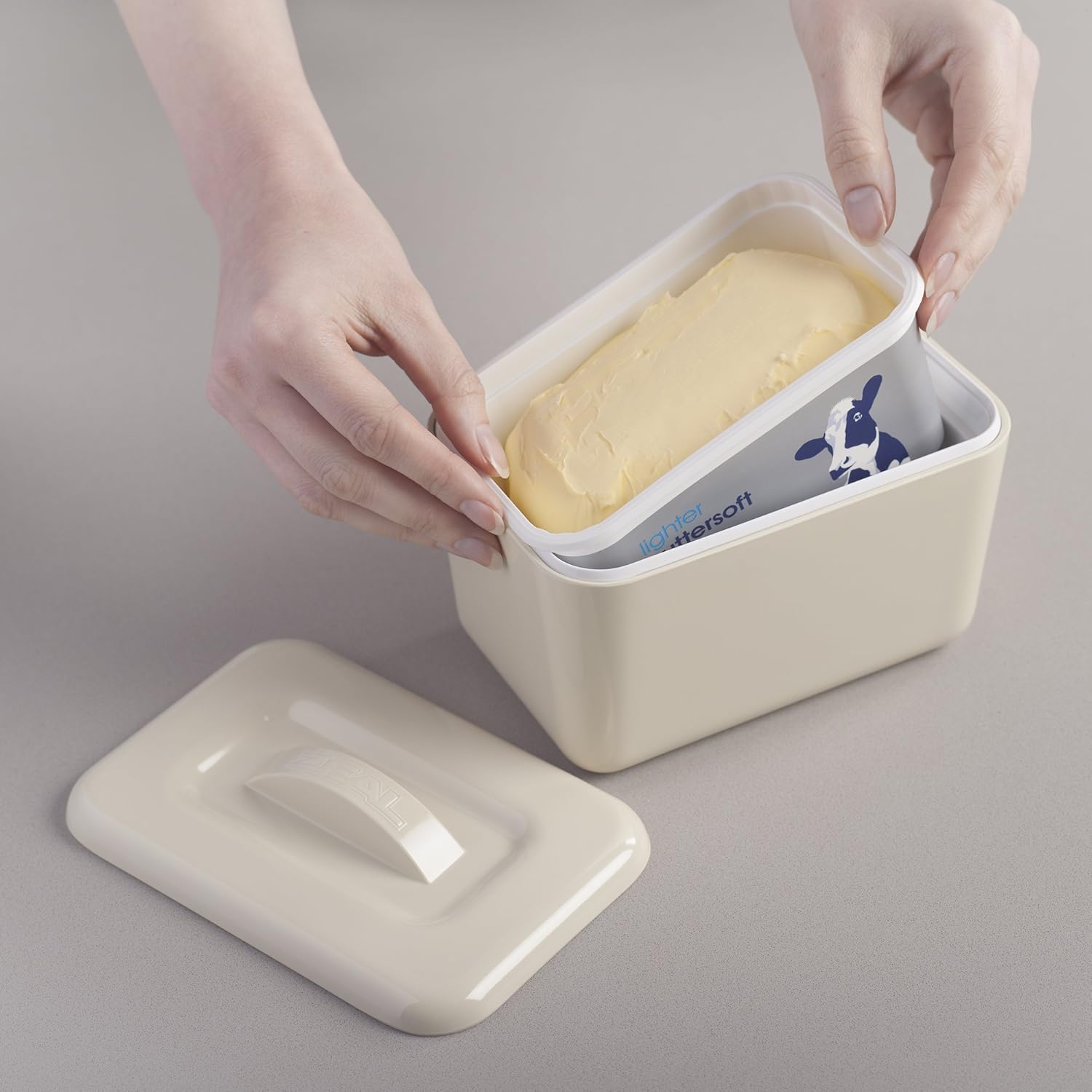 Zeal Keep Cool Melamine Butter Dish | Cream