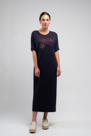 Obi Marakesh Squiggle Tee Dress | Black