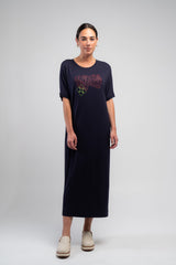 Obi Marakesh Squiggle Tee Dress | Black