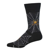 Socksmith Mens Crew | Spider Webbs Black