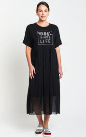 Obi Rebel For Life Tee Dress | Black