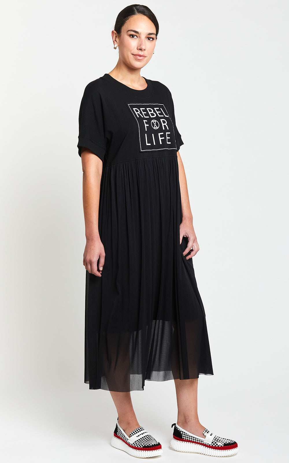 Obi Rebel For Life Tee Dress | Black