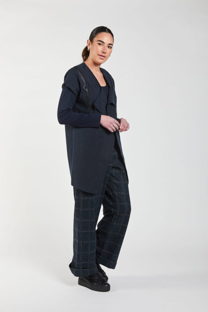 Obi Aqua Twill Jerkin | Blue