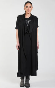 OBI Wool Drape Wrap | Black