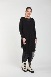 Obi Ghost Tabard Dress | Black