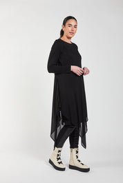 Obi Ghost Tabard Dress | Black