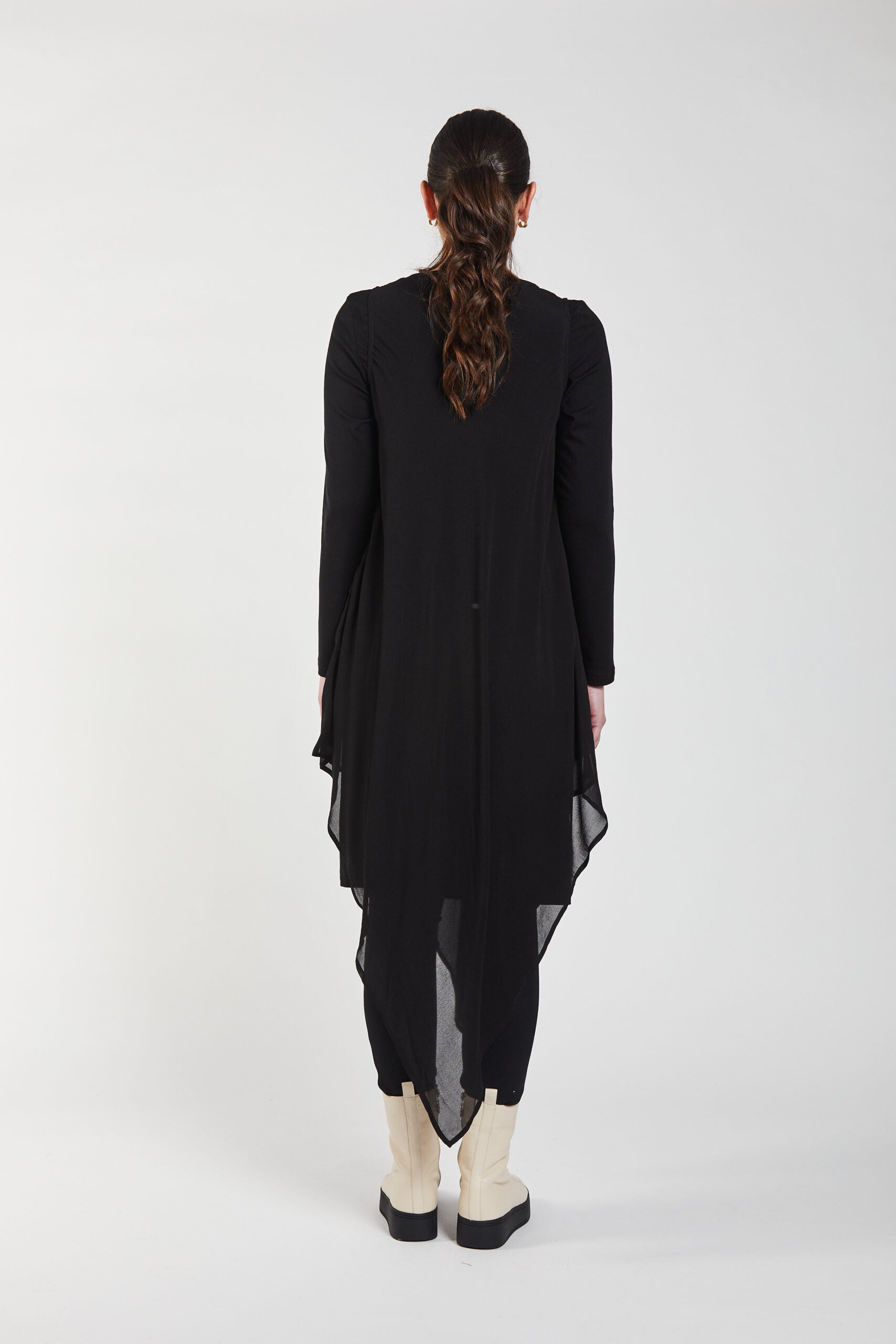 Obi Ghost Tabard Dress | Black