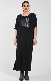 Obi Media Tee Dress | Black