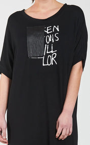 Obi Media Tee Dress | Black