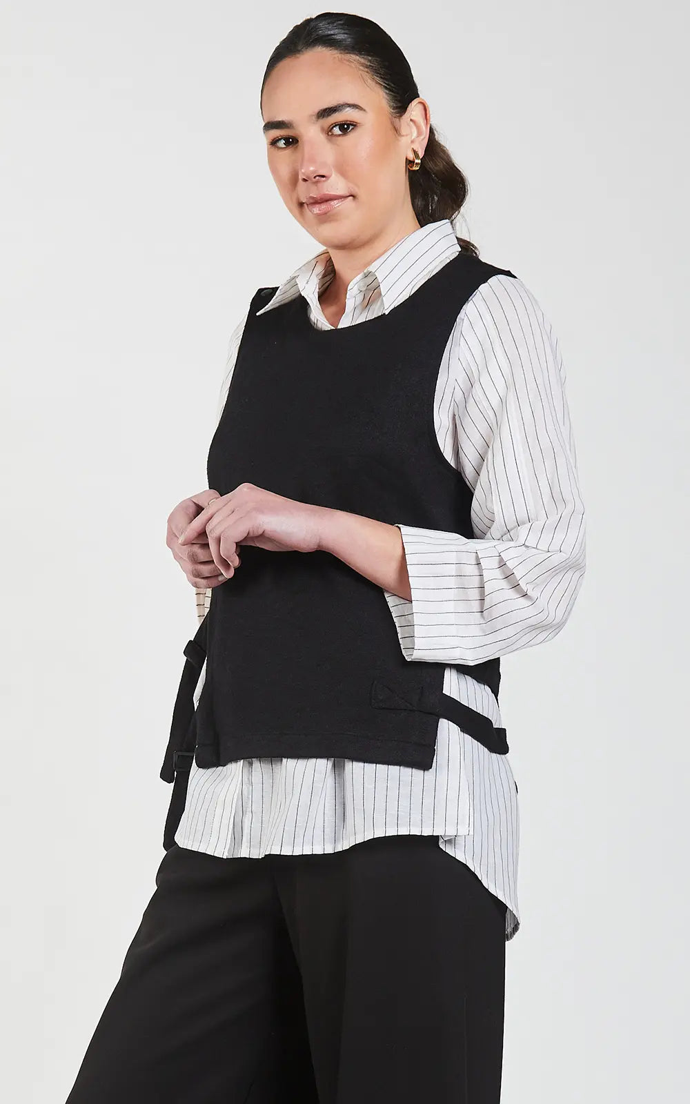 Obi Plush Layer Top | Black