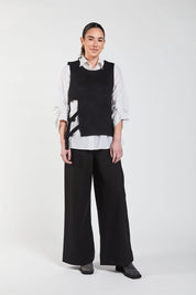 Obi Wool Bias Pants | Black