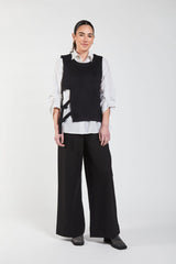 Obi Wool Bias Pants | Black