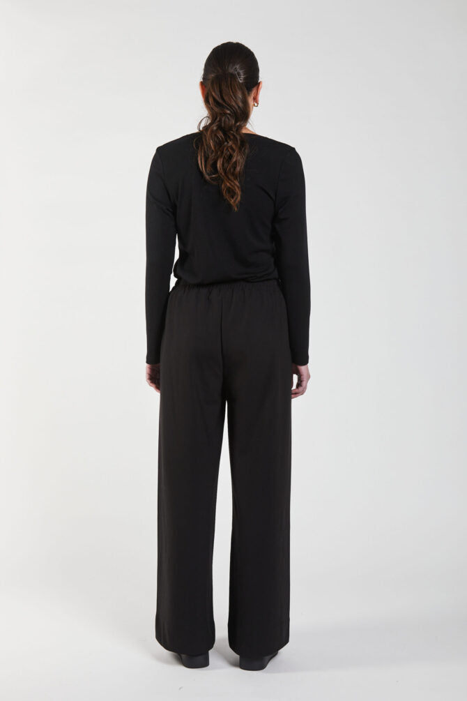 Obi Wool Bias Pants | Black
