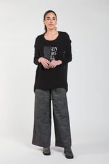 Obi Media Drape Top | Black
