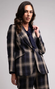 Marakesh Check Blazer | Navy Fawn