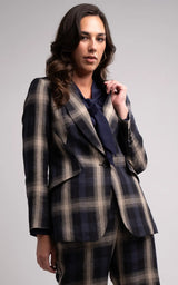Marakesh Check Blazer | Navy Fawn